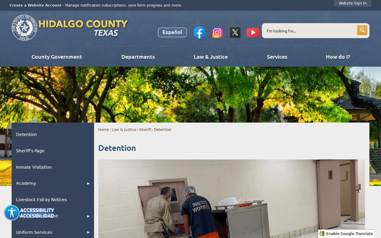 Hidalgo County arrest lookup detention and inmate search